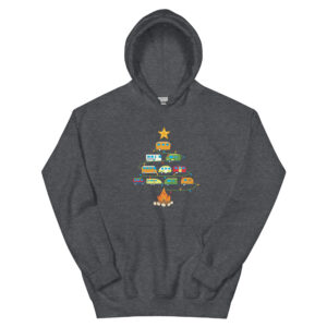 Camper Christmas Tree Heavy Blend Gildan Unisex Camping Hoodie