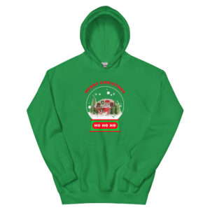 Camper Snow Globe Heavy Blend Gildan Unisex Camping Hoodie